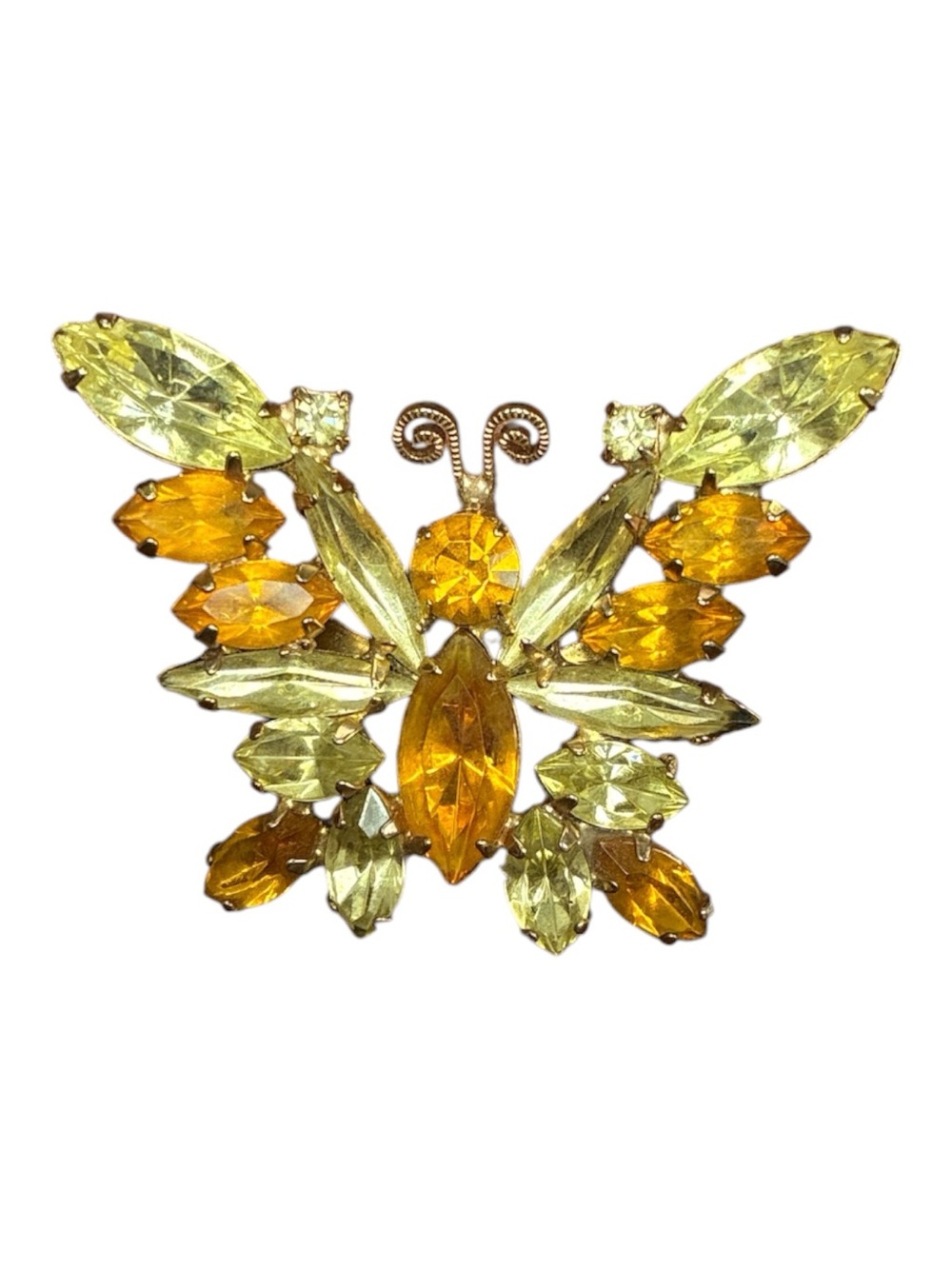 Juliana Orange Butterfly Brooch